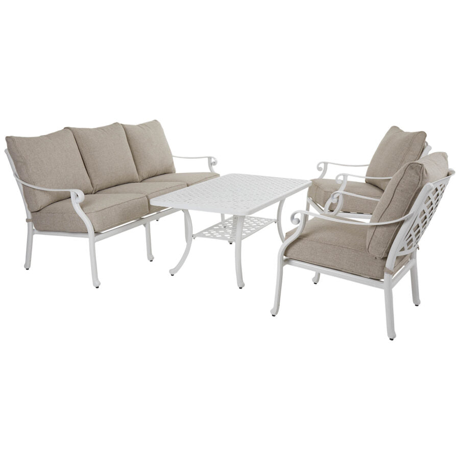 Arras soffgrupp stor vit/sand