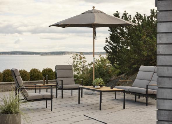 Indus soffgrupp svart/teak