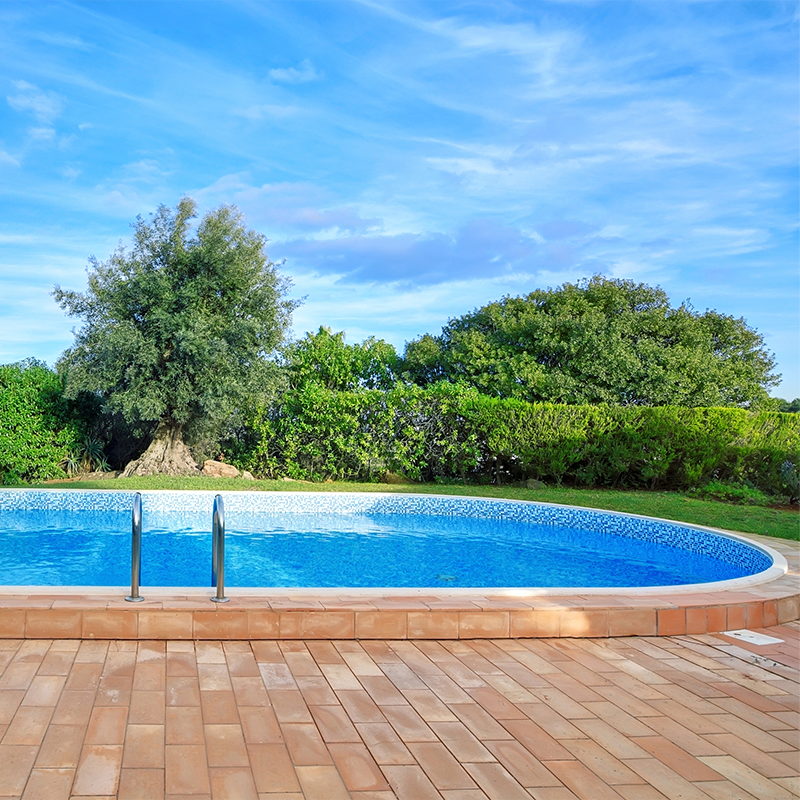 Stålväggspool PREMIUM (Oval) 8x4,2 m