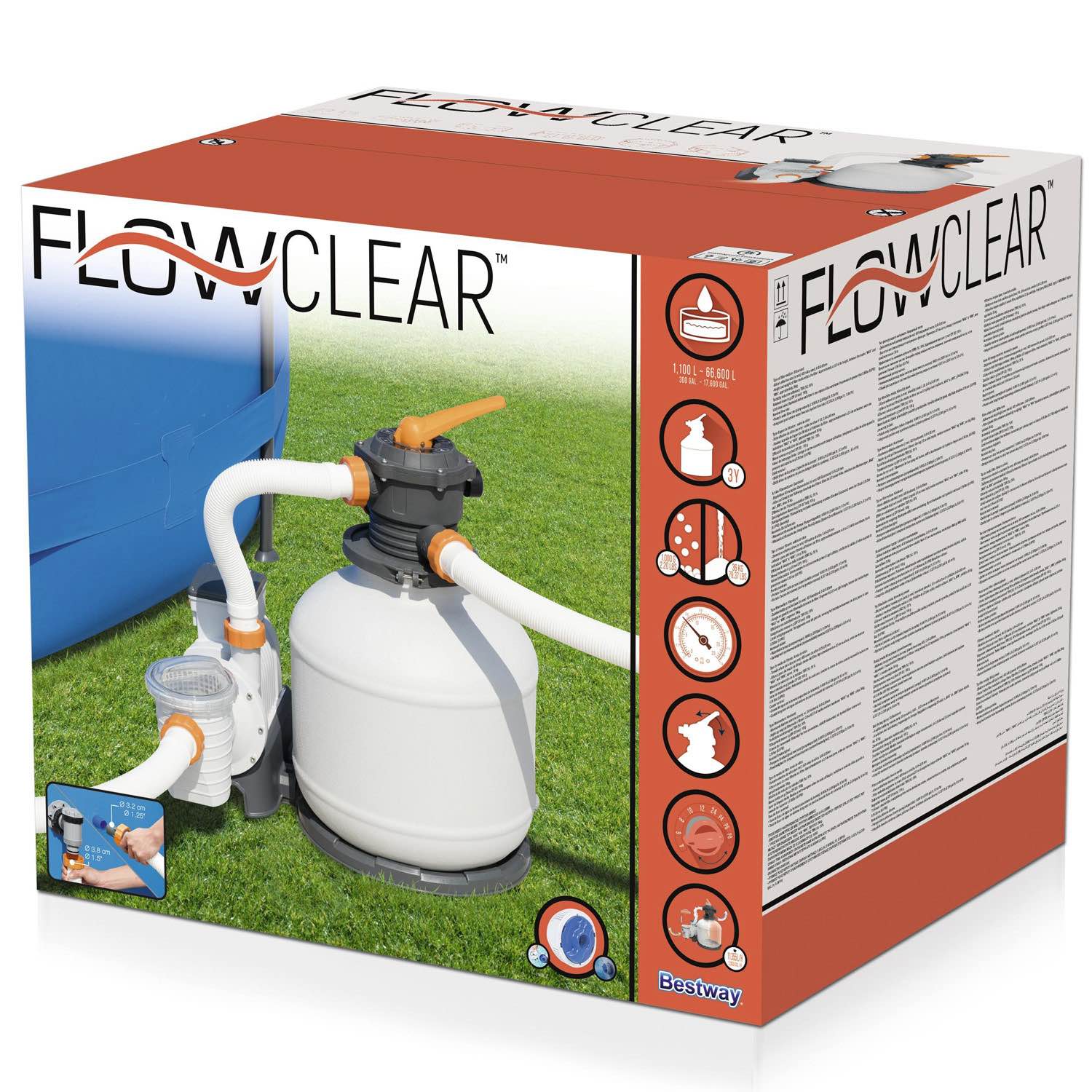 Bestway Flowclear Sandfilterpump 11 355 L