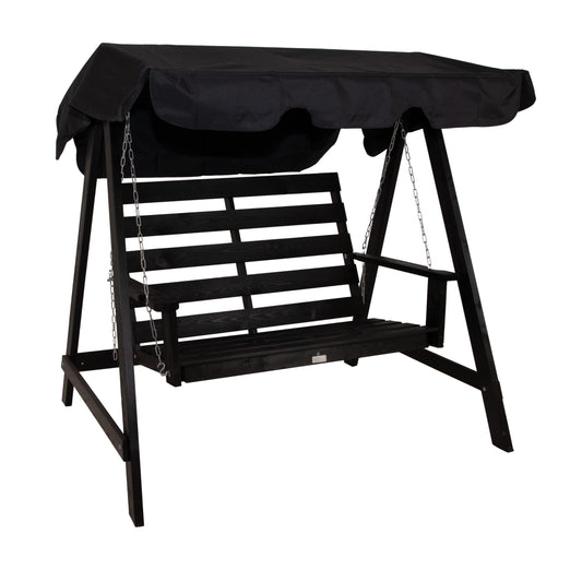Hammock Eden Wood Mellby 2 sits, svart laserad