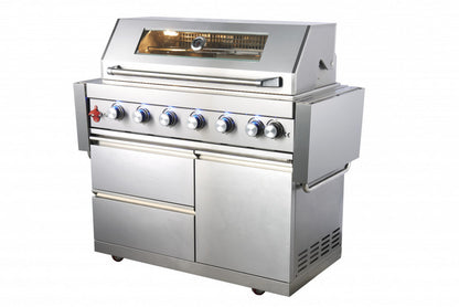 Omberg Borghamn gasolgrill 6 brännare modernahuset nedfällda sidobord
