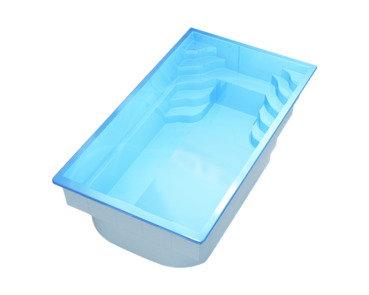 Poolpaket Glasfiberpool - 7,5x3,2m - Muskö