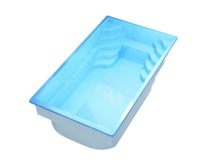 Poolpaket Glasfiberpool - 7,5x3,2m - Muskö