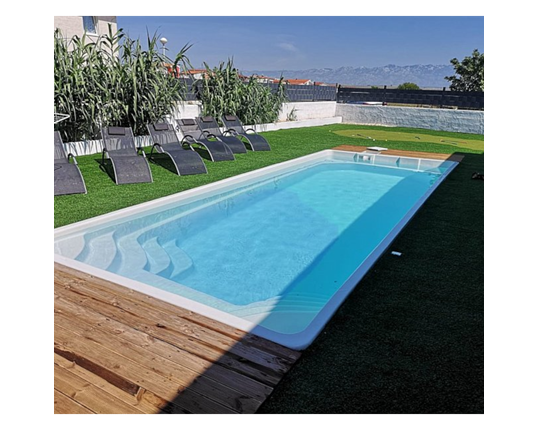 Poolpaket Glasfiberpool - 7,5x3,2m - Muskö