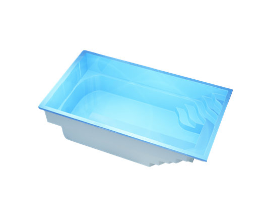 Poolpaket Glasfiberpool - 7,5x3,2m - Muskö