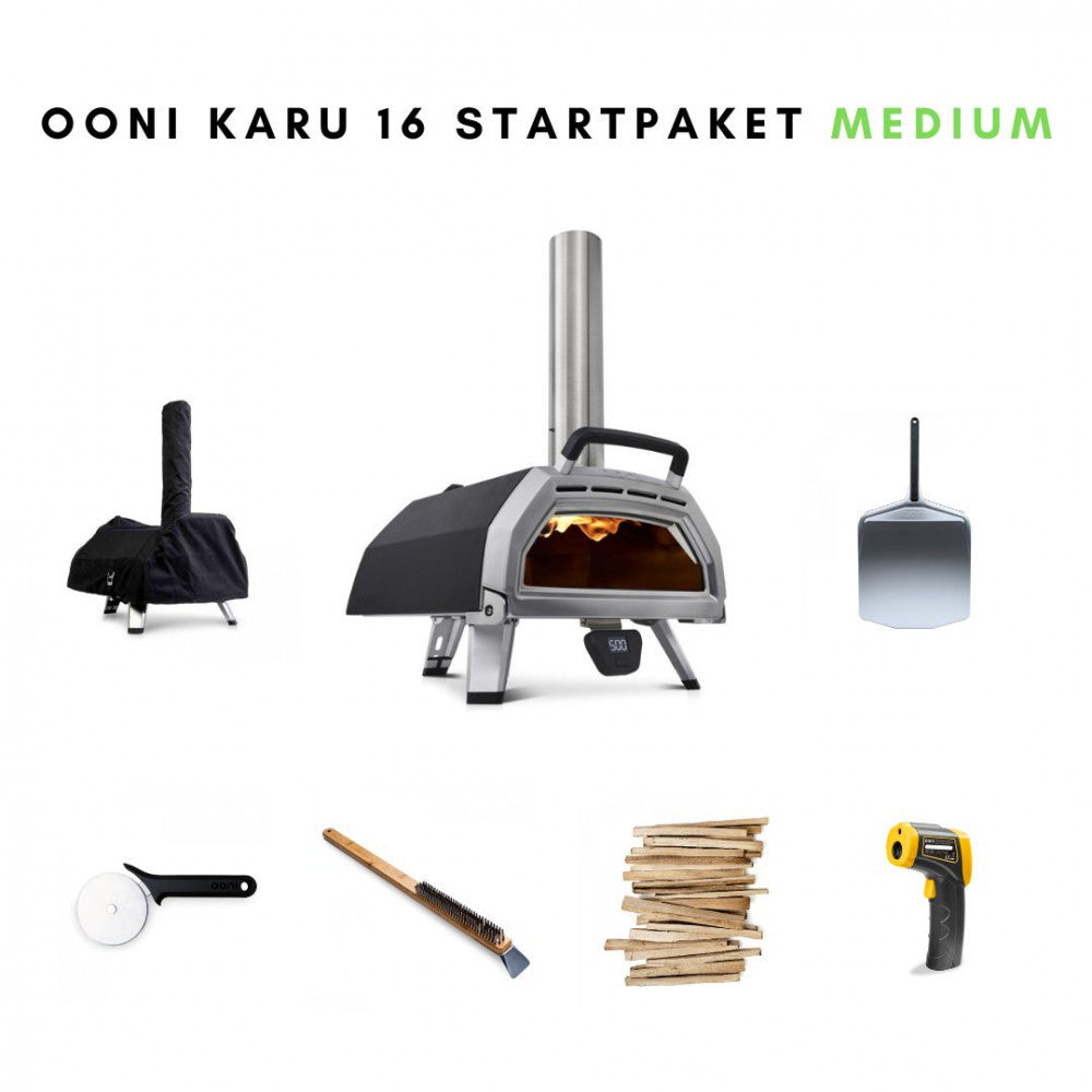 Ooni Karu 16 startpaket medium (ved)